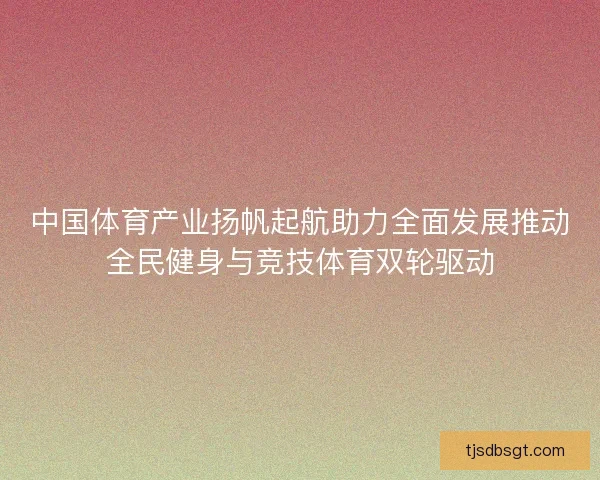 中国体育产业扬帆起航助力全面发展推动全民健身与竞技体育双轮驱动